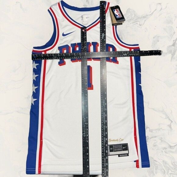 Nike Swingman White Philadelphia 76ers Dri Fit Harden Jersey Men’s Size Medium - Picture 2 of 5